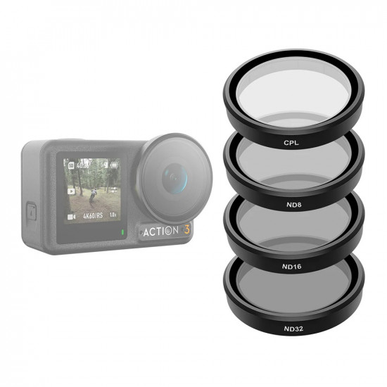 TELESIN CPL+ND8/16/32 Filter Set for DJI ACTION 3/4 TELESIN CPL+ND8/16/32 Filter Set for DJI ACTION 3/4