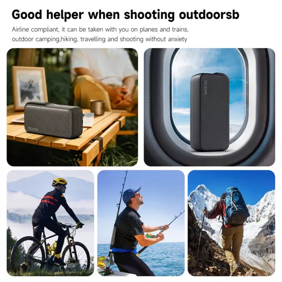 TELESIN Power Bank Storage Charging Case for GoPro Battery for GoPro Hero 12/11/10/9/8/7/6/5 TELESIN Power Bank Storage Charging Case for GoPro Battery for GoPro Hero 12/11/10/9/8/7/6/5