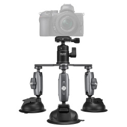 TELESIN Three-Arm Suction Mount