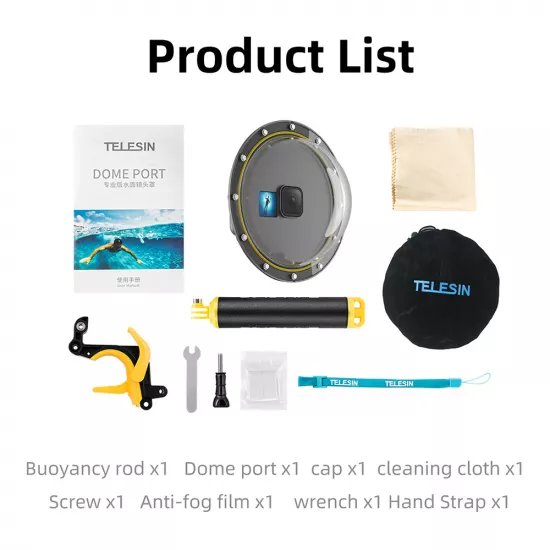 TELESIN Dome Port for GoPro Hero 13/12/11/10/9