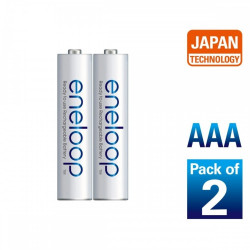 Panasonic Eneloop AAA 750mAh Rechargeable Batteries 2 Pack Panasonic Eneloop AAA 750mAh Rechargeable Batteries 2 Pack