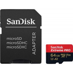 Sandisk Extreme Pro 64GB MicroSDXC 200MB/s Memory Card with SD Adapter