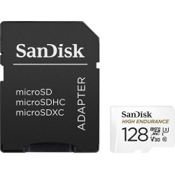 SanDisk 128GB High Endurance MicroSDXC Card for Dash Cam & Home Security Camera SanDisk 128GB High Endurance MicroSDXC Card for Dash Cam & Home Security Camera