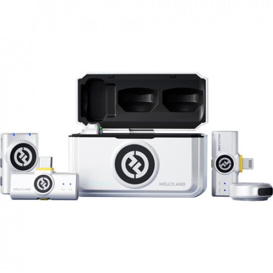 Hollyland LARK M2 DUO 2-Person Wireless Combo Microphone System (White) Hollyland LARK M2 DUO 2-Person Wireless Combo Microphone System (White)