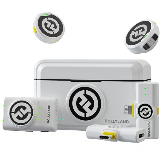 Hollyland LARK M2 DUO 2-Person Wireless Combo Microphone System (White) Hollyland LARK M2 DUO 2-Person Wireless Combo Microphone System (White)