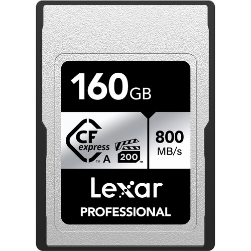 Lexar 160GB Professional CFexpress Type A Card SILVER Series Lexar 160GB Professional CFexpress Type A Card SILVER Series