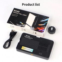 M140 Pocket Fill Light Dimmable 2700-6500k 2000mAh Portable LED Video Light