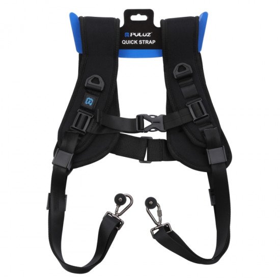 PULUZ Quick Release Double Shoulder Harness Soft Pad Decompression Foam Strap Belt PULUZ Quick Release Double Shoulder Harness Soft Pad Decompression Foam Strap Belt