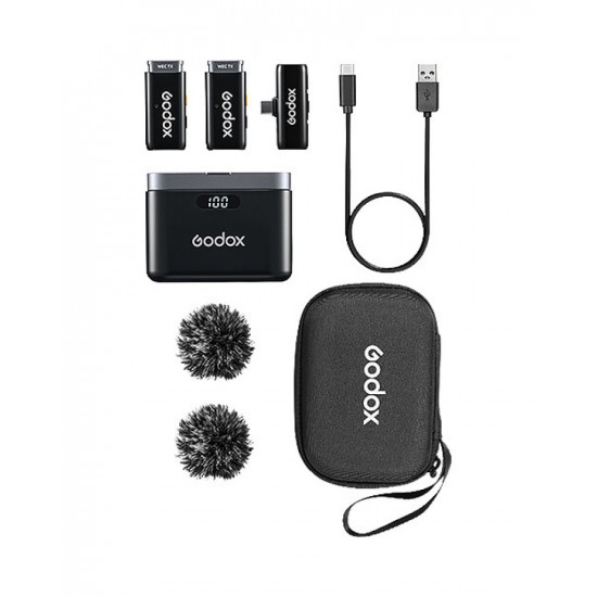 Godox WES2 2-Person Wi7reless Microphone System for USB-C Devices Godox WES2 2-Person Wi7reless Microphone System for USB-C Devices