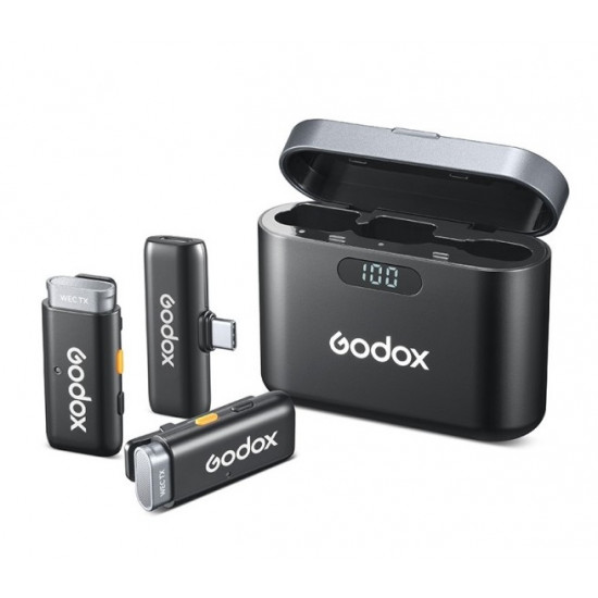 Godox WES2 2-Person Wi7reless Microphone System for USB-C Devices Godox WES2 2-Person Wi7reless Microphone System for USB-C Devices