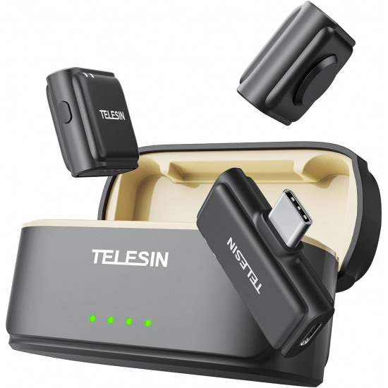 TELESIN Wireless Lavalier Microphone Compatible Type-C TELESIN Wireless Lavalier Microphone Compatible Type-C