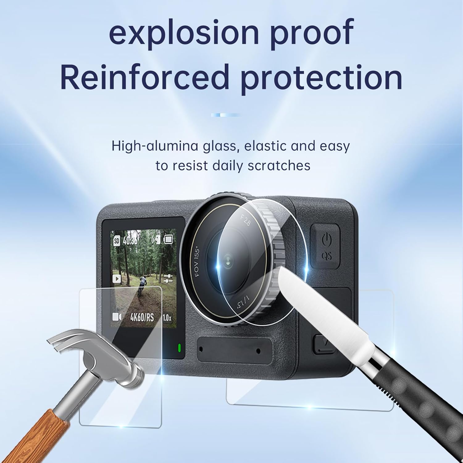 TELESIN Tempered Film Kit for Action5 Pro