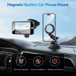 TELESIN Suction Cup Magnetic Phone Mount Holder Smartphone Magsafe