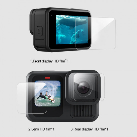 TELESIN Screen & Lens Protective Film Cover For GoPro 13
