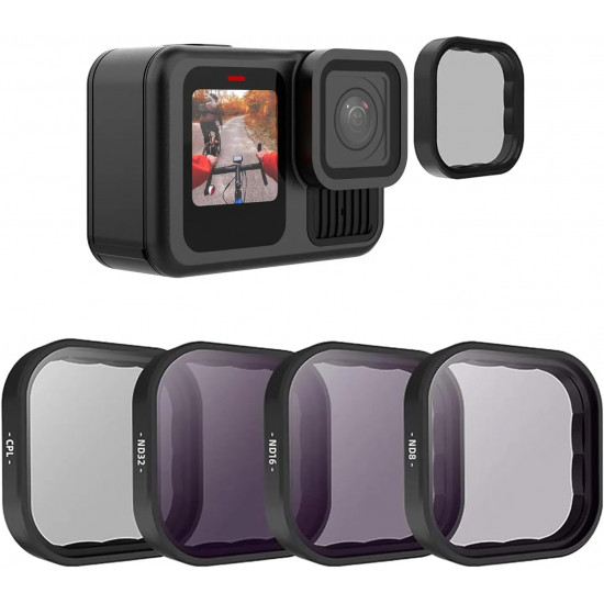 TELESIN ND8 ND16 ND32 CPL Lens Filters Set for GoPro Hero 13 TELESIN ND8 ND16 ND32 CPL Lens Filters Set for GoPro Hero 13