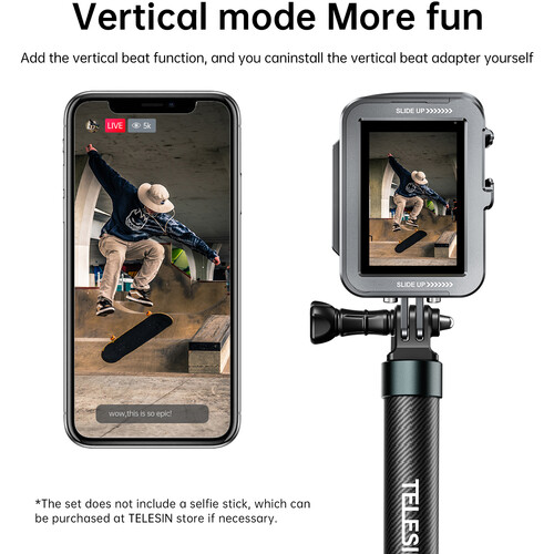 TELESIN Aluminum Cage with Vertical Frame for GoPro HERO 13/12/11/10/9 TELESIN Aluminum Cage with Vertical Frame for GoPro HERO 13/12/11/10/9