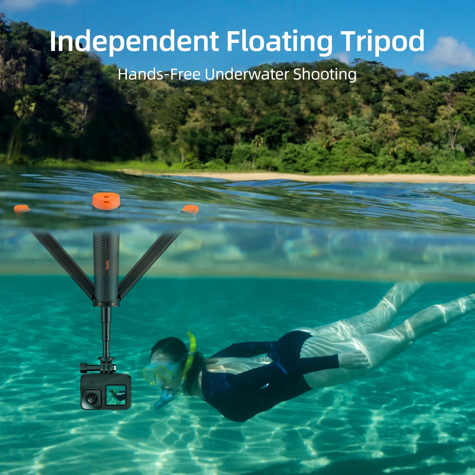 TELESIN Floating Tripod Selfie Stick TELESIN Floating Tripod Selfie Stick