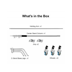 NiceFoto Y660IIB C-Light Stand with Casters