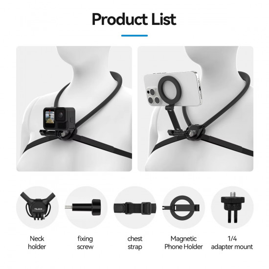 TELESIN 2in1 Magnetic Neck Mount SE 2.0 TELESIN 2in1 Magnetic Neck Mount SE 2.0