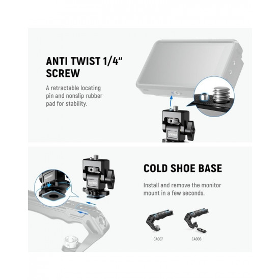 NEEWER MA006 Field Monitor Holder with Cold Shoe Mount NEEWER MA006 Field Monitor Holder with Cold Shoe Mount