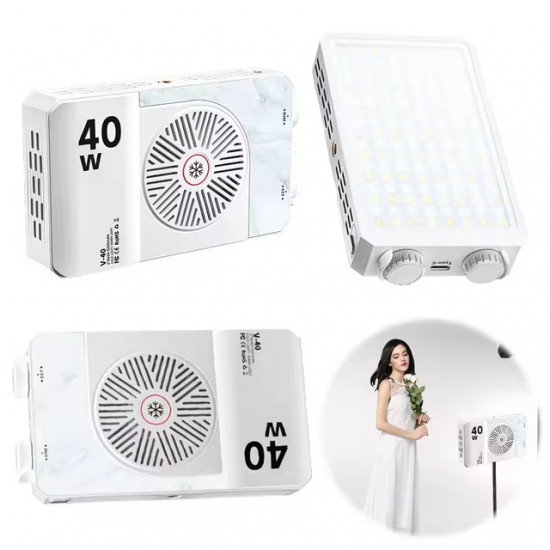 V40 Bi-Color 40W LED Fill Light Portable Adjustable Light