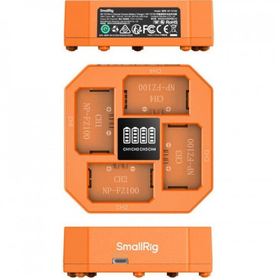 SmallRig 4-Channel Camera Battery Charger for Sony NP-FZ100 SmallRig 4-Channel Camera Battery Charger for Sony NP-FZ100