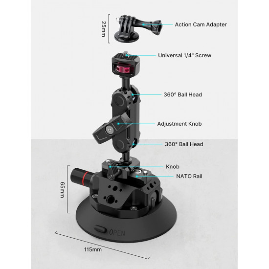Ulanzi SC-02 Heavy-Duty Suction Cup Mount for Camera Ulanzi SC-02 Heavy-Duty Suction Cup Mount for Camera