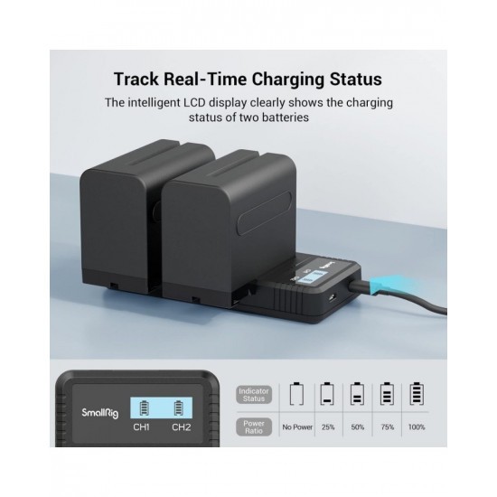 PISEN Dual USB Super Charger for Sony NP-F550/F750/F970/FM50/FM500H PISEN Dual USB Super Charger for Sony NP-F550/F750/F970/FM50/FM500H