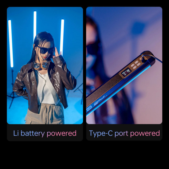 VILTROX K90 2 Kit 30W Handheld RGB LED Light Stick Black (38.31")