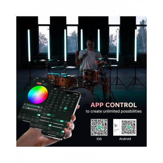 VILTROX K90 2 Kit 30W Handheld RGB LED Light Stick Black (38.31")