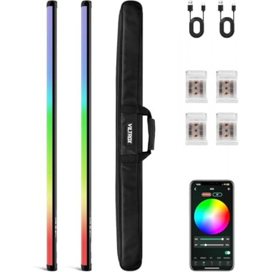 VILTROX K90 2 Kit 30W Handheld RGB LED Light Stick Black (38.31")