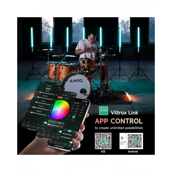 VILTROX P12 10W RGB LED Pixel Light Stick (22.76") VILTROX P12 10W RGB LED Pixel Light Stick (22.76")