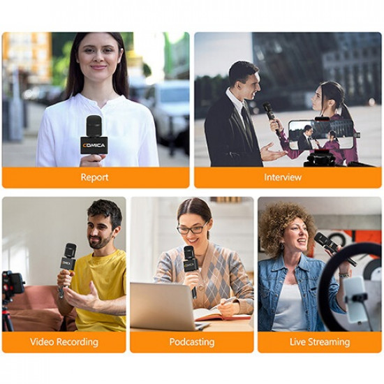 COMICA Audio Revo S Wireless Cardioid Condenser With USB-C Plug COMICA Audio Revo S Wireless Cardioid Condenser With USB-C Plug