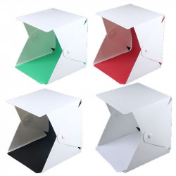 Portable Photo Studio LED Light Box Shooting Tent Mini Folding Photography Studio Softbox with 4 Colors Backdrops
