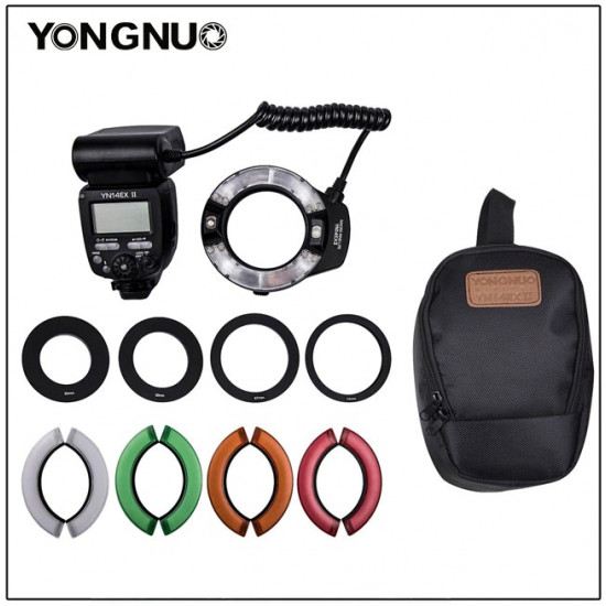 Yongnuo YN14EX II TTL LED Macro Ring Flash Light Double Lamp Macro Flash for Canon 5D4 1DX2 5Dsr 750D 6d2 DSLR Camera Yongnuo YN14EX II TTL LED Macro Ring Flash Light Double Lamp Macro Flash for Canon 5D4 1DX2 5Dsr 750D 6d2 DSLR Camera