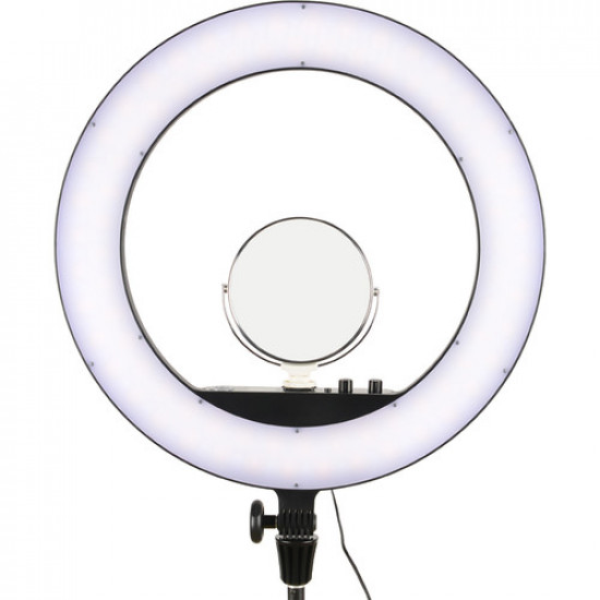 Godox LR160 Black Led Ring Light with Make Up Mirror Bi-color 3300-8000K 18W Video Selfie Makeup Fill Lighting Live Shooting Godox LR160 Black Led Ring Light with Make Up Mirror Bi-color 3300-8000K 18W Video Selfie Makeup Fill Lighting Live Shooting
