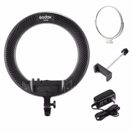Godox LR160 Black Led Ring Light with Make Up Mirror Bi-color 3300-8000K 18W Video Selfie Makeup Fill Lighting Live Shooting Godox LR160 Black Led Ring Light with Make Up Mirror Bi-color 3300-8000K 18W Video Selfie Makeup Fill Lighting Live Shooting