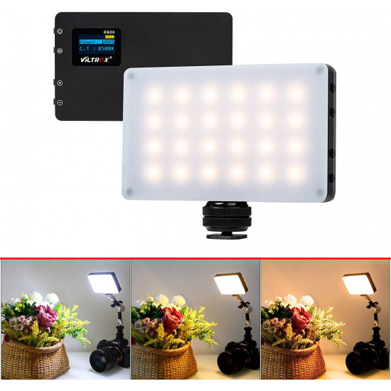Viltrox RB08 Bi-color 2500K-8500K Mini Video LED Light Portable Fill Light Built-in Battery for Phone Camera Shooting Studio Viltrox RB08 Bi-color 2500K-8500K Mini Video LED Light Portable Fill Light Built-in Battery for Phone Camera Shooting Studio