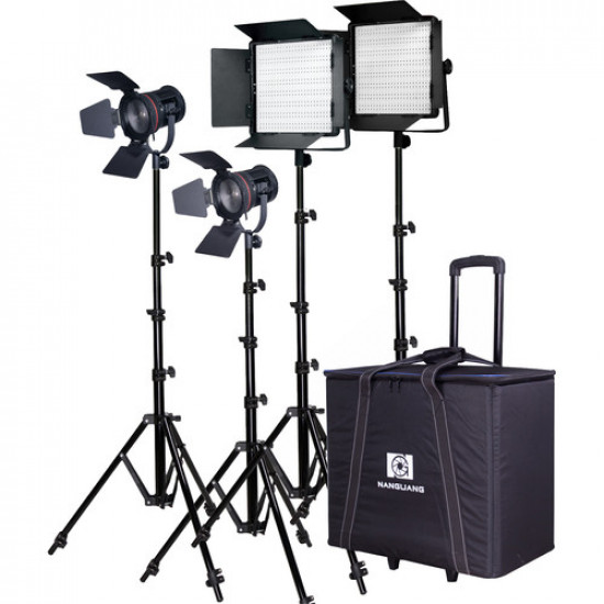 Nanguang CN-30F 4-Light Daylight LED Fresnel Kit Nanguang CN-30F 4-Light Daylight LED Fresnel Kit