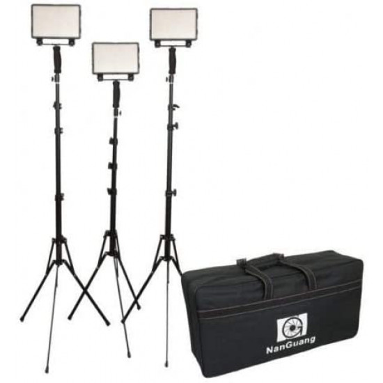 Nanguang LED CN-5400 PRO Kit With Light Stand 3 X LED Light Nanguang LED CN-5400 PRO Kit With Light Stand 3 X LED Light