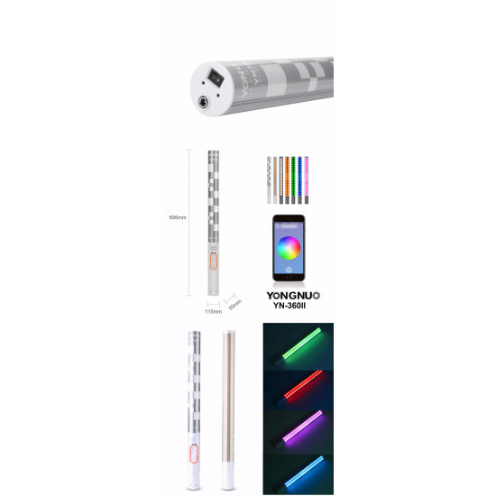YONGNUO YN360 II 3200K-5500K Changeable RGB Colorful Handheld LED Video Light YONGNUO YN360 II 3200K-5500K Changeable RGB Colorful Handheld LED Video Light