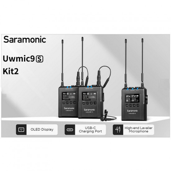 SARAMONIC UWMIC9S KIT2 WIRELESS MICROPHONE SYSTEM (TX+TX+RX)