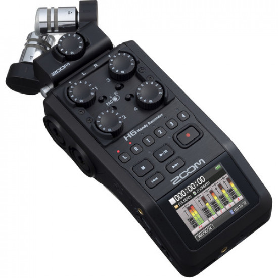 Zoom H6 All Black 6-Input / 6-Track Portable Handy Recorder with Single Mic Capsule (Black) Zoom H6 All Black 6-Input / 6-Track Portable Handy Recorder with Single Mic Capsule (Black)