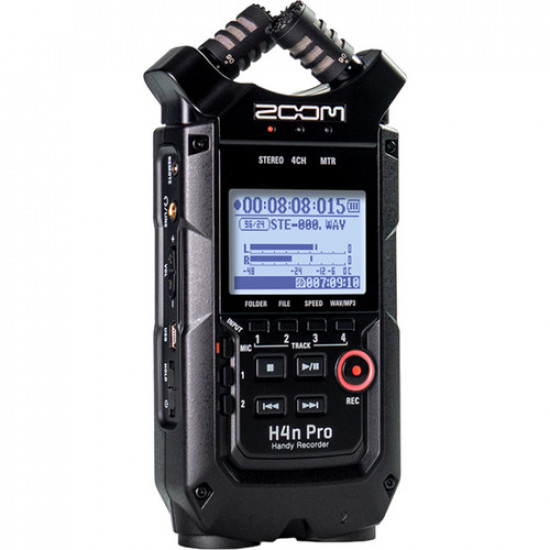 Zoom H4n Pro 4-Input / 4-Track Portable Handy Recorder with Onboard X/Y Mic Capsule (Black) Zoom H4n Pro 4-Input / 4-Track Portable Handy Recorder with Onboard X/Y Mic Capsule (Black)