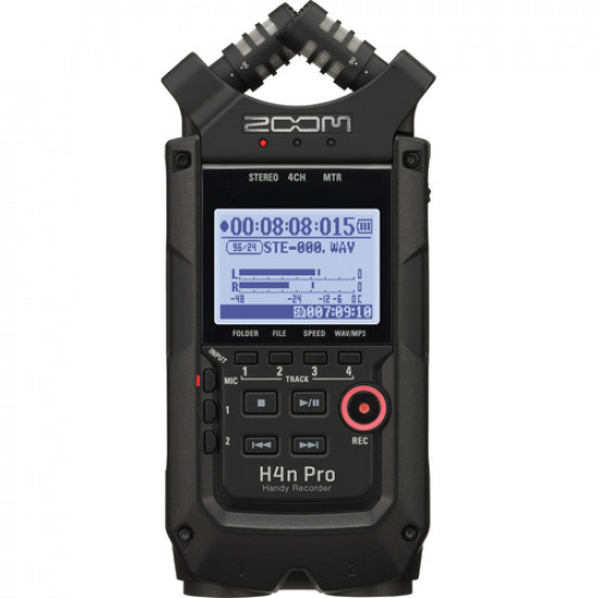Zoom H4n Pro 4-Input / 4-Track Portable Handy Recorder with Onboard X/Y Mic Capsule (Black) Zoom H4n Pro 4-Input / 4-Track Portable Handy Recorder with Onboard X/Y Mic Capsule (Black)