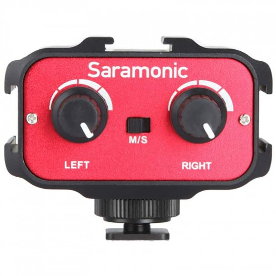 Saramonic SR-AX100 Universal Dual Channels Microphone Amplifier Audio Mixer Adapter Saramonic SR-AX100 Universal Dual Channels Microphone Amplifier Audio Mixer Adapter