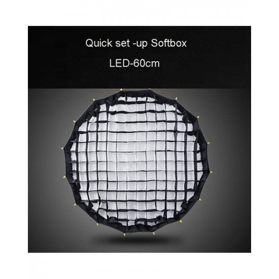 NiceFoto LED-Φ60g Quick Set-up Parabolic Softbox With Grid 60cm NiceFoto LED-Φ60g Quick Set-up Parabolic Softbox With Grid 60cm