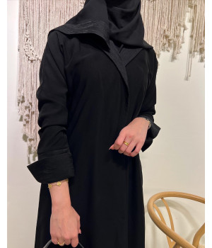 عباية 00157  عباية رسمية وعملية بكم قلاب