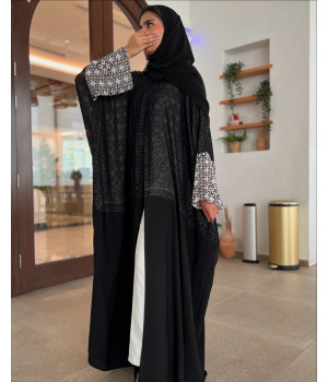 عباية 00261 نص بشت صيفية واسعة عملية وعصرية