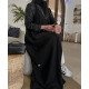 عباية 00265 راقية بأكمام مطرزة بالخرز الأسود 